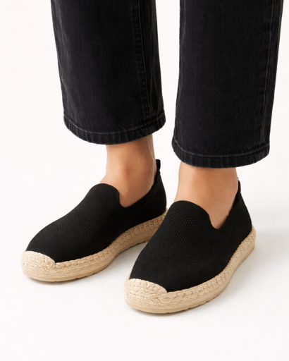 Espadrilles slip-on en maille design épuré