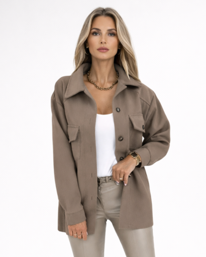 Surchemise femme – boutons et poches poitrine