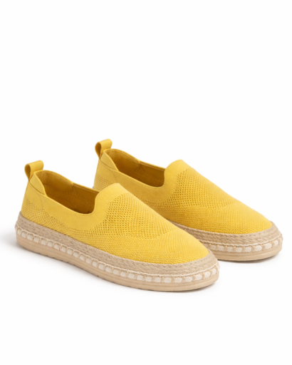 Espadrilles slip-on en maille design épuré