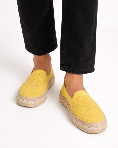 Espadrilles slip-on en maille design épuré