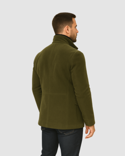Manteau Homme Élégant à Col Montant | Chaleur Structurée et Style Contemporain