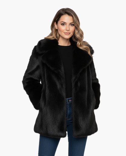 Manteau Femme Fourrure Synthétique | Élégance Classique et Douceur Luxe