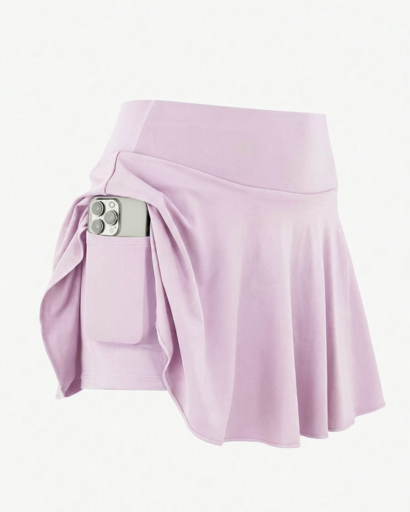 Jupe courte femme évasée taille haute