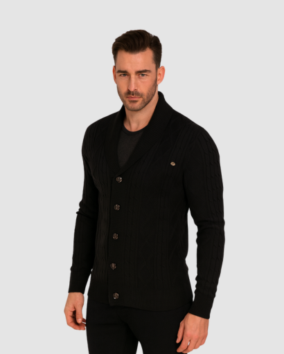 Cardigan Homme à Col Châle | Style Classique et Confort Moderne