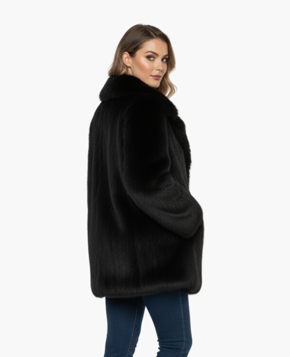 Manteau Femme Fourrure Synthétique | Élégance Classique et Douceur Luxe