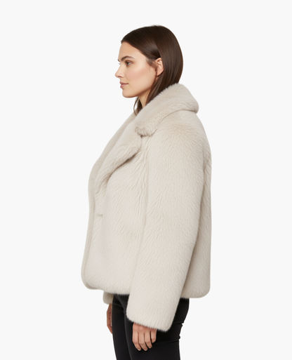 Manteau Femme Fourrure Synthétique | Élégance Classique et Douceur Luxe