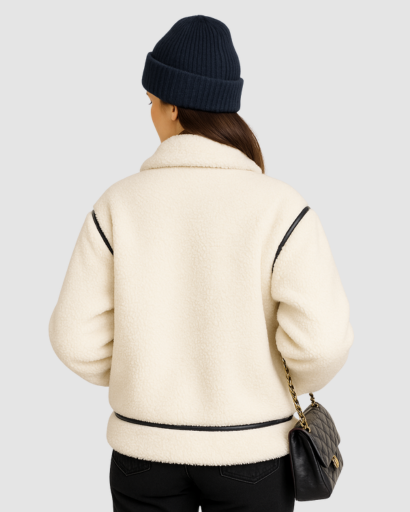 Manteau Teddy Femme – Coupe Oversize et Tissu Fluffy Ultra Doux