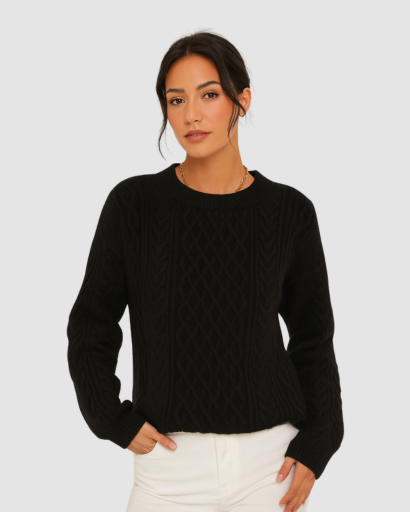 Pull Femme Torsadé | Élégance Texturée et Confort d’Hiver