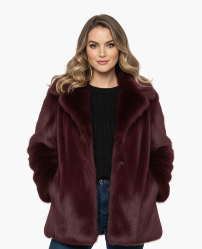 Manteau Femme Fourrure Synthétique | Élégance Classique et Douceur Luxe