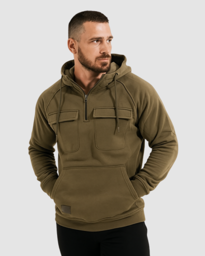 Sweat à Capuche Homme avec Poche Kangourou – Style Utilitaire