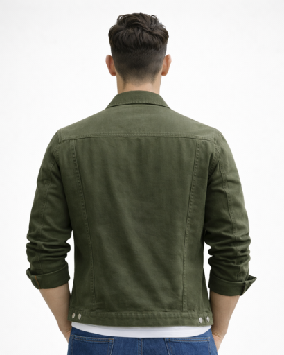 Veste surchemise homme boutonnée – poches poitrine à rabat et col chemise