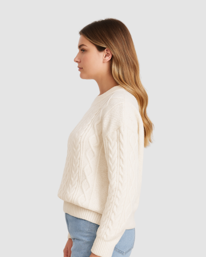 Pull Femme Torsadé | Élégance Texturée et Confort d’Hiver
