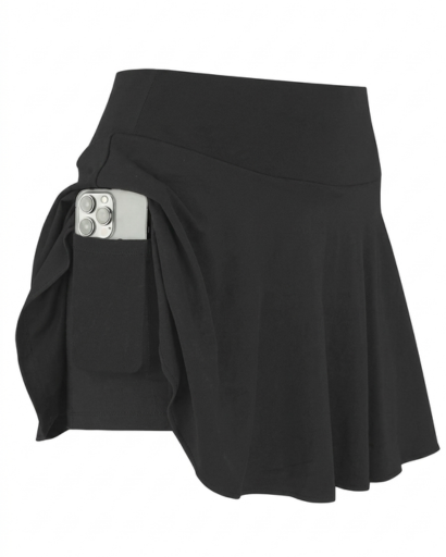Jupe courte femme évasée taille haute