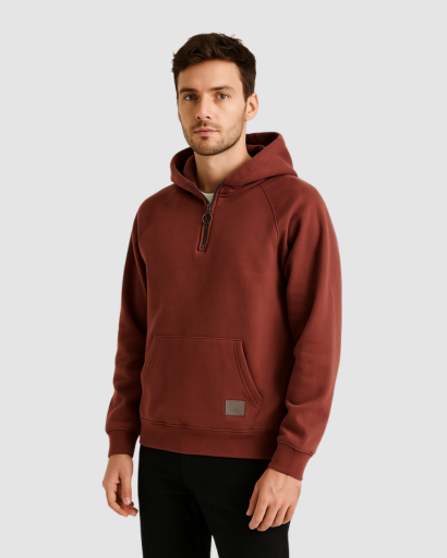 Sweat à Capuche Zippé Homme – Confort Urbain et Style Décontracté
