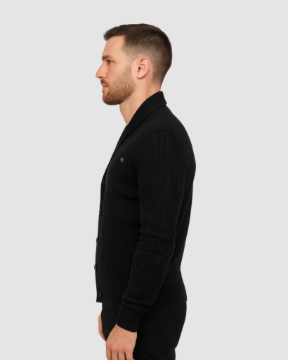 Cardigan Homme à Col Châle | Style Classique et Confort Moderne