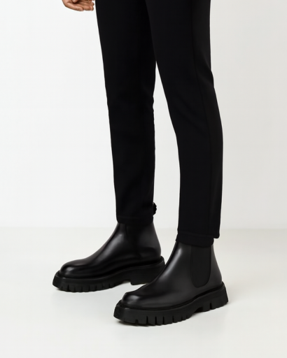 Bottines Chelsea Homme à Semelle Épaisse – Style Urbain & Moderne
