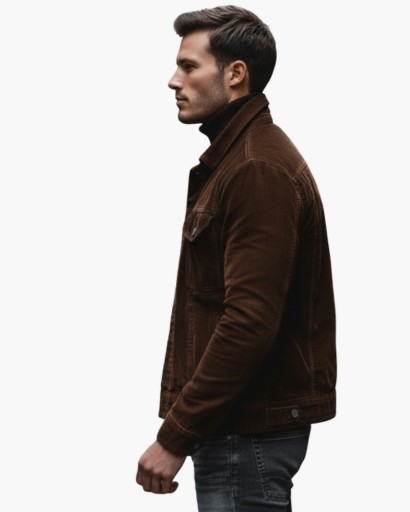 Veste Homme Velours Côtelé – Style Vintage Coupe Slim Élégante | Chic Automne Hiver