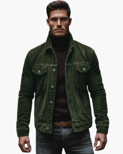 Veste Homme Velours Côtelé – Style Vintage Coupe Slim Élégante | Chic Automne Hiver