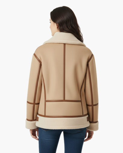 Veste Bomber Femme Suède Douce Ceinturée – Manteau Hiver Élégant Poches | Style Automne Hiver