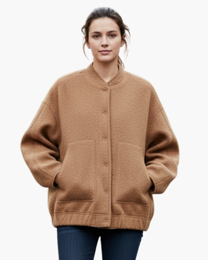 Veste Femme Teddy Fleece Coupe Ample – Style Doux & Moderne | Confort Automne Hiver