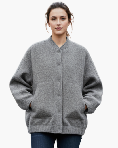 Veste Femme Teddy Fleece Coupe Ample – Style Doux & Moderne | Confort Automne Hiver