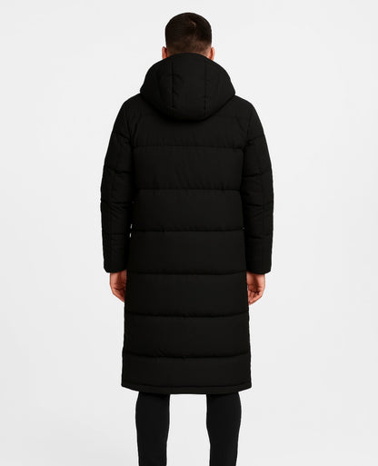 Manteau Long Matelassé à Capuche | Confort Thermique et Élégance Moderne