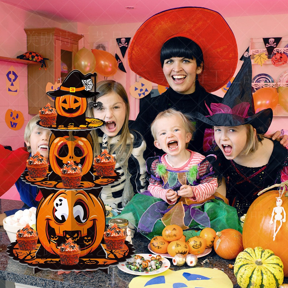 Présentoir à cupcakes Halloween, avec cupcakes