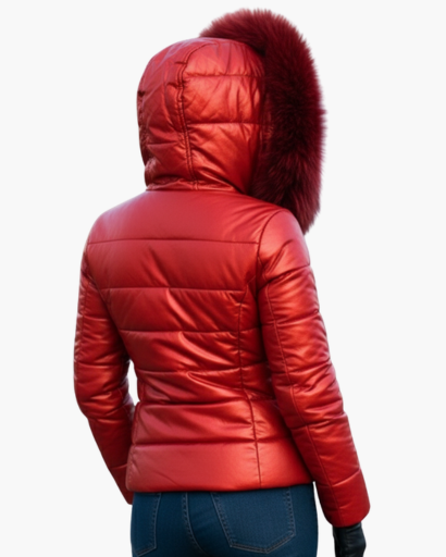 Veste d’hiver femme avec capuche en fausse fourrure