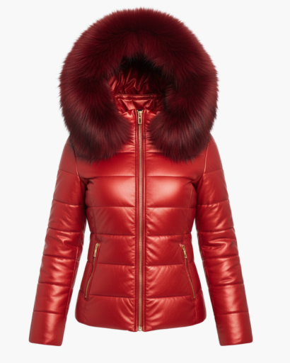 Veste d’hiver femme avec capuche en fausse fourrure