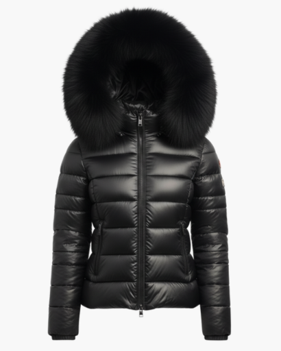 Veste d’hiver femme avec capuche en fausse fourrure