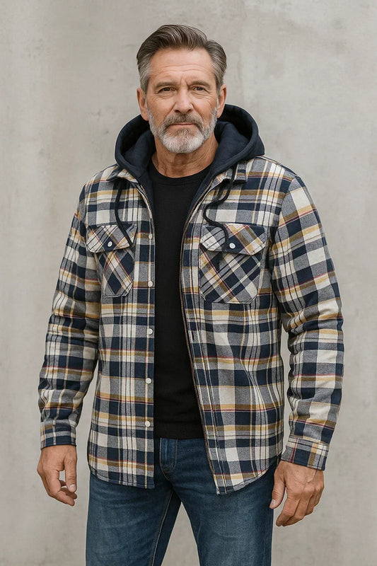 Veste en mélange de laine grise, vue de face