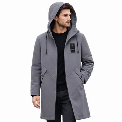 Veste imperméable femme, coloris gris, vue studio