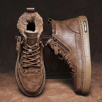 bottines homme kaki à lacets, vue de côté