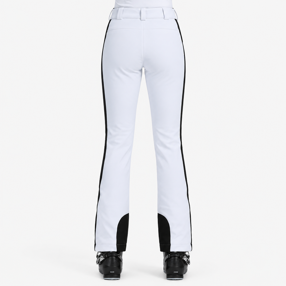 Pantalon de ski femme slim imperméable blanc - vue dos