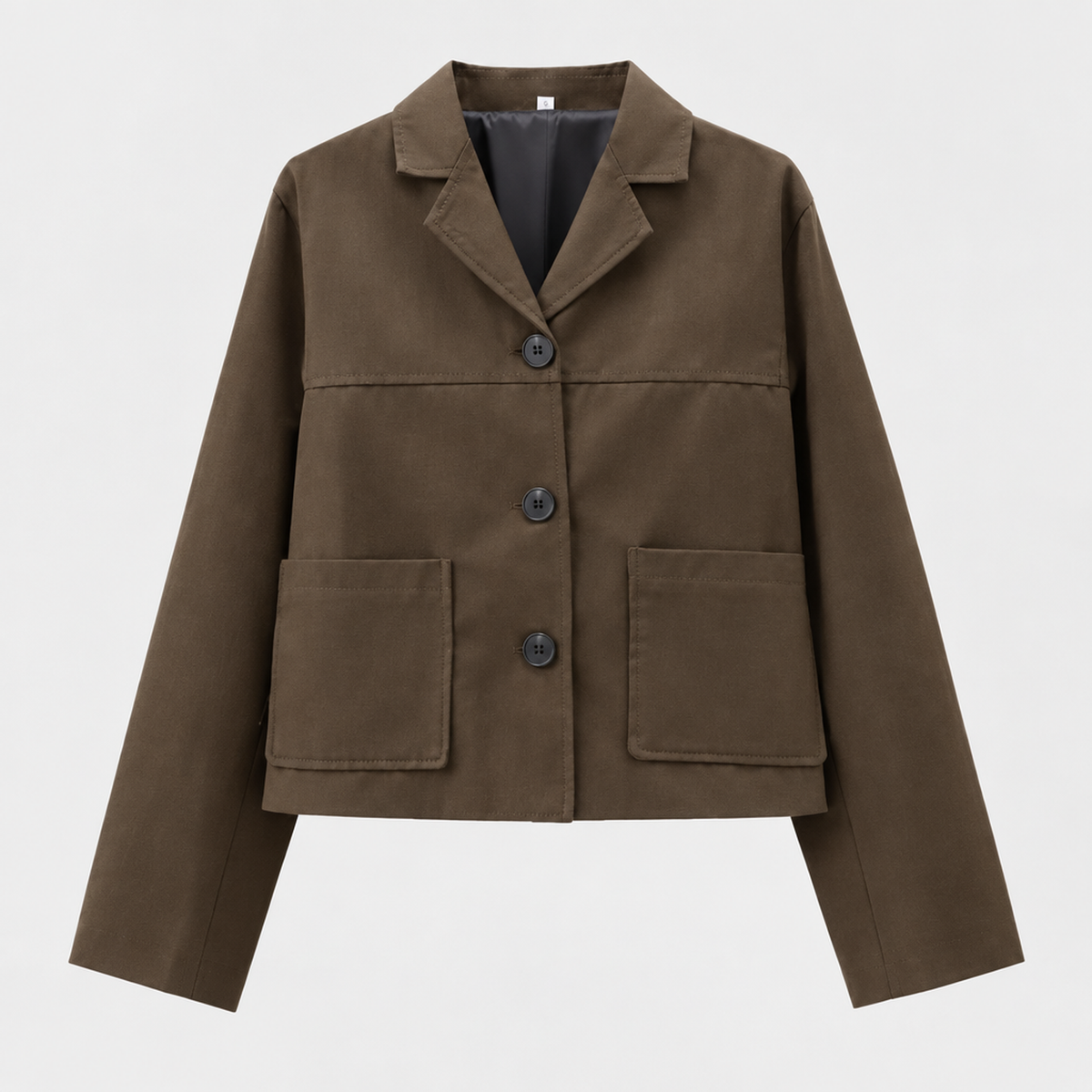 Blazer col tailleur femme, vue studio de face
