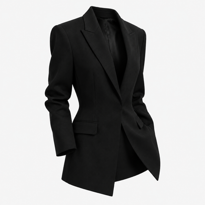 Blazer femme noir slim fit, vue de profil