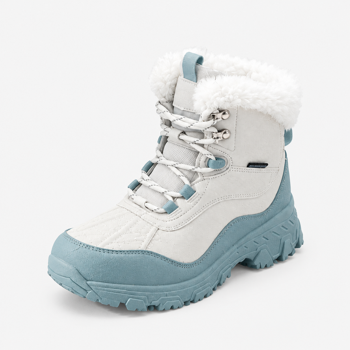 Bottes de randonnée hiver imperméables fourrées - coloris bleu