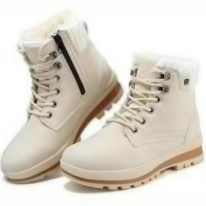 Bottes Hiver Femme Anti-Froid Intérieur Doublé Chaud, coloris Beige