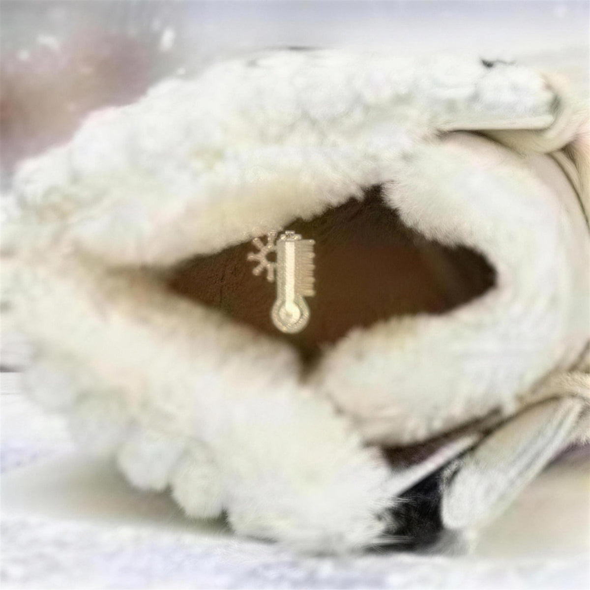 Bottes Hiver Femme Anti-Froid Intérieur Doublé Chaud, coloris Beige