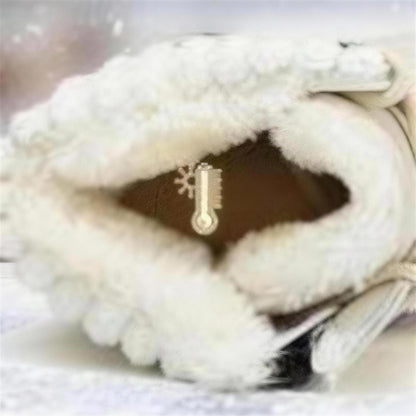 Bottes Hiver Femme Anti-Froid Intérieur Doublé Chaud, coloris Beige
