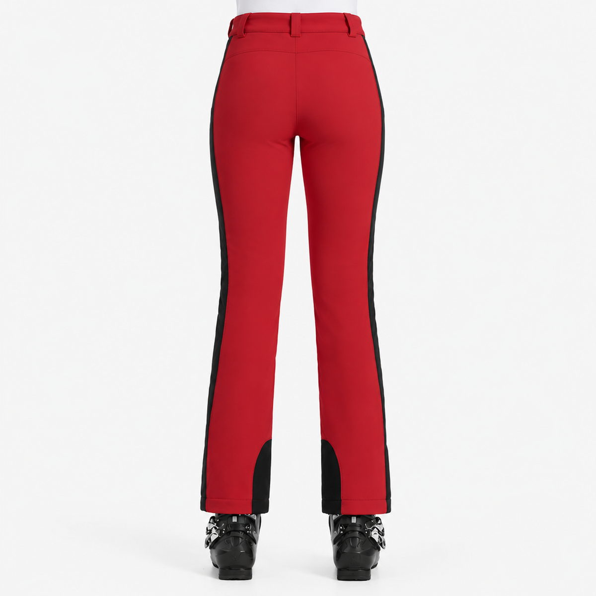 Pantalon de ski femme slim imperméable bordeaux - vue dos