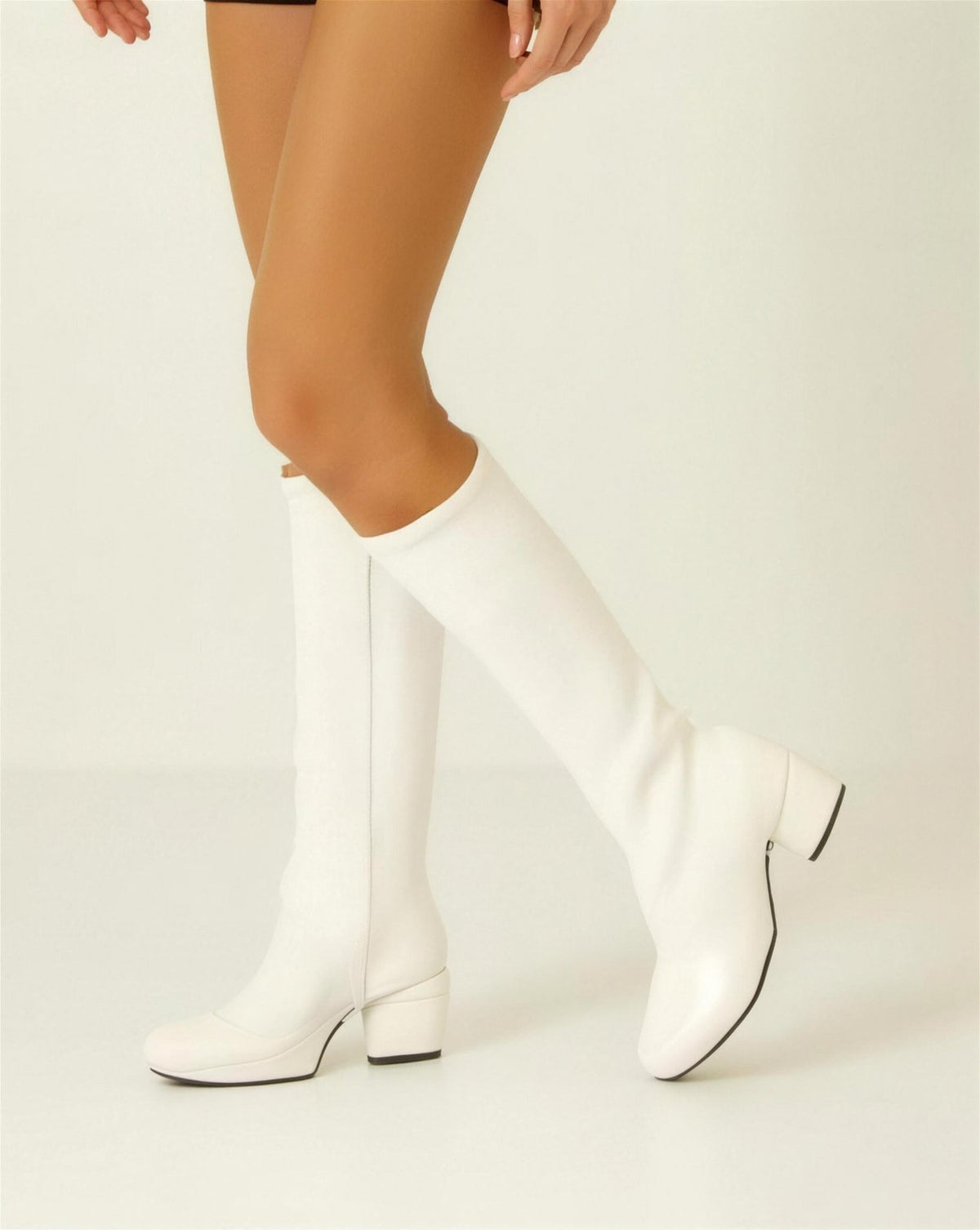 Bottes Hautes Femme à Talon – Style Élégant & Silhouette Allongée, coloris Blanc