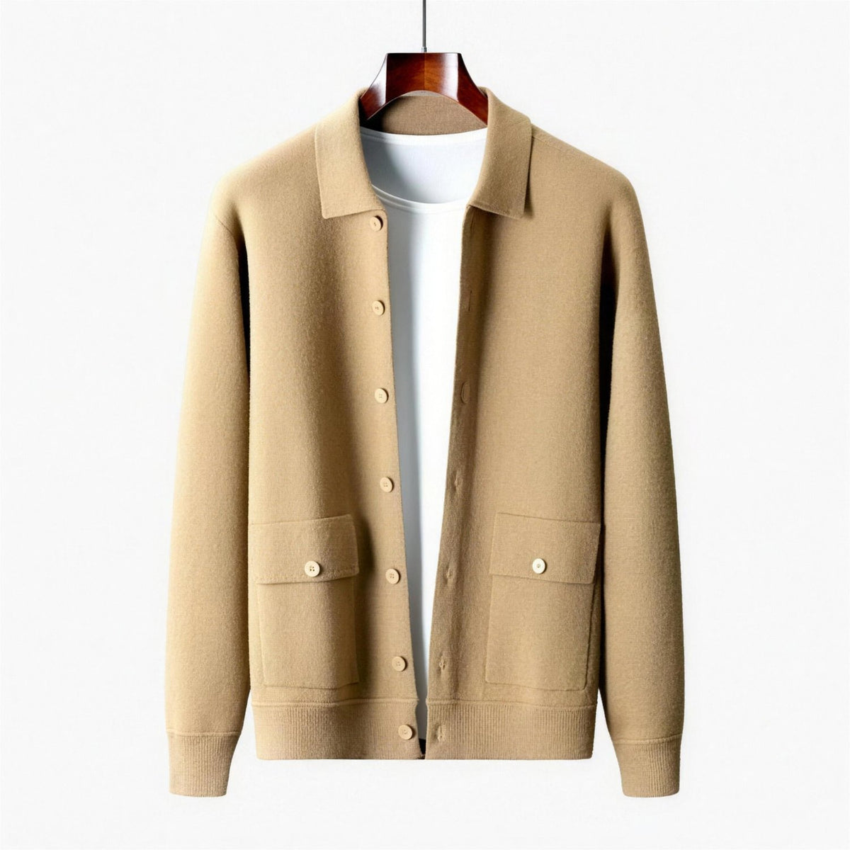 Cardigan homme cachemire beige