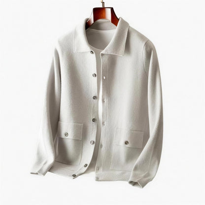 Cardigan homme cachemire blanc