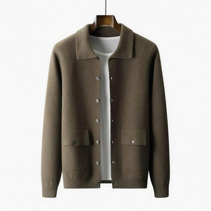 Cardigan homme cachemire vert