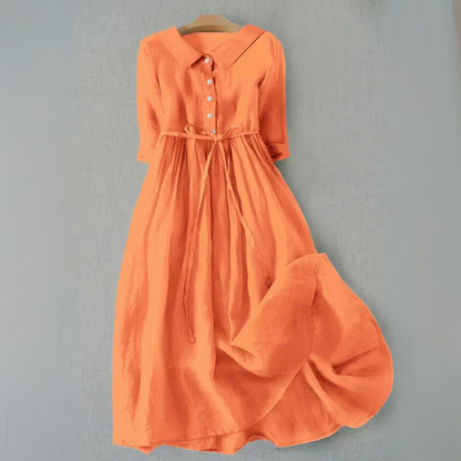 Robe Maxi Femme en Coton Léger – Coupe Relax Respirante, Grande Taille