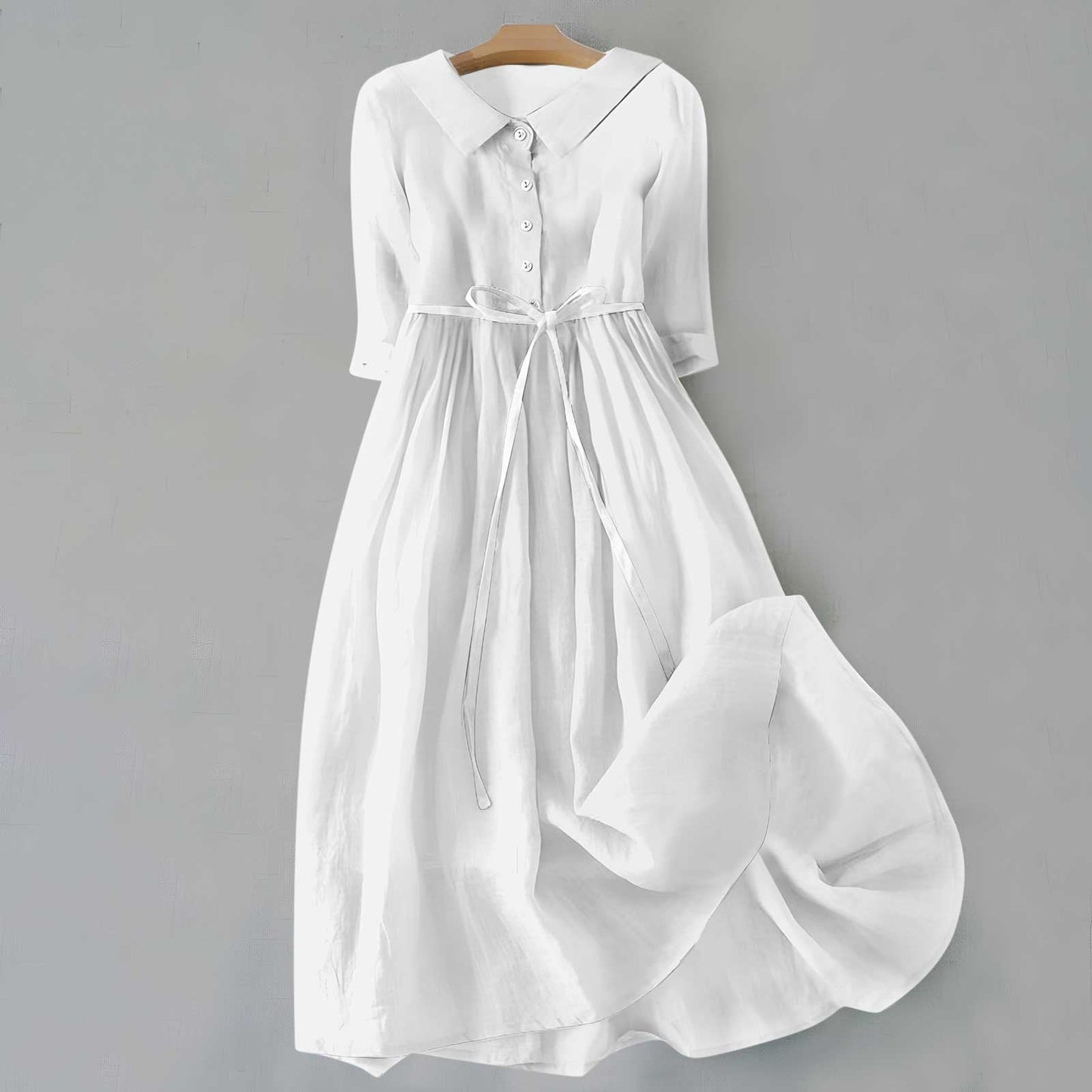 Robe Maxi Femme en Coton Léger – Coupe Relax Respirante, Grande Taille