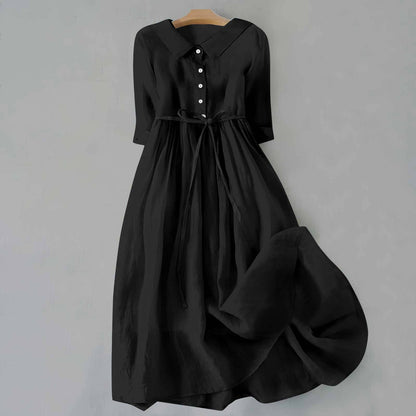 Robe Maxi Femme en Coton Léger – Coupe Relax Respirante, Grande Taille