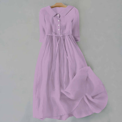 Robe Maxi Femme en Coton Léger – Coupe Relax Respirante, Grande Taille