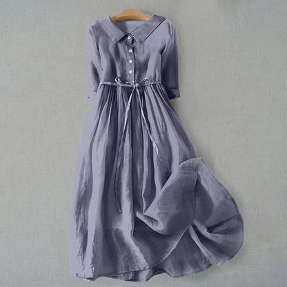 Robe Maxi Femme en Coton Léger – Coupe Relax Respirante, Grande Taille